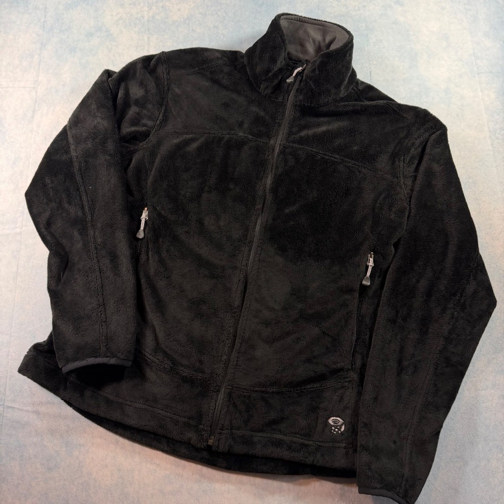 Mountain Hardwear Fleece Jacket Womens M Black Excellent Monkey Woman Full Zip